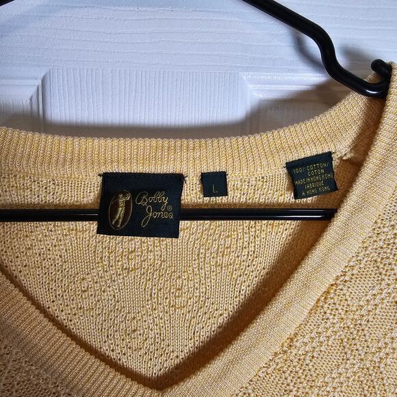 Vintage Bobby Jones Sweater‎ Vest-peach-Men's L - Picture 3 of 8